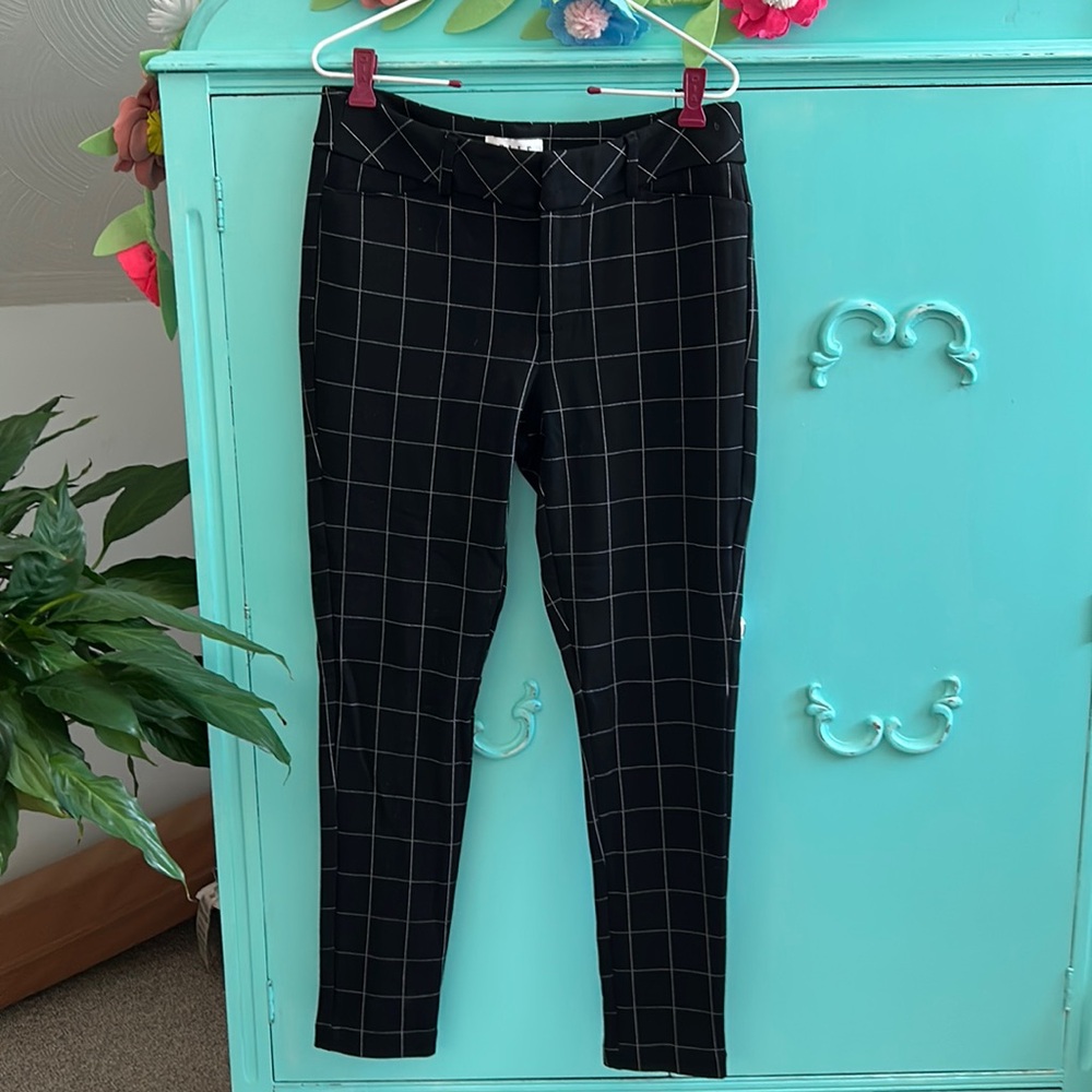 Elle Window Pane Print Pants